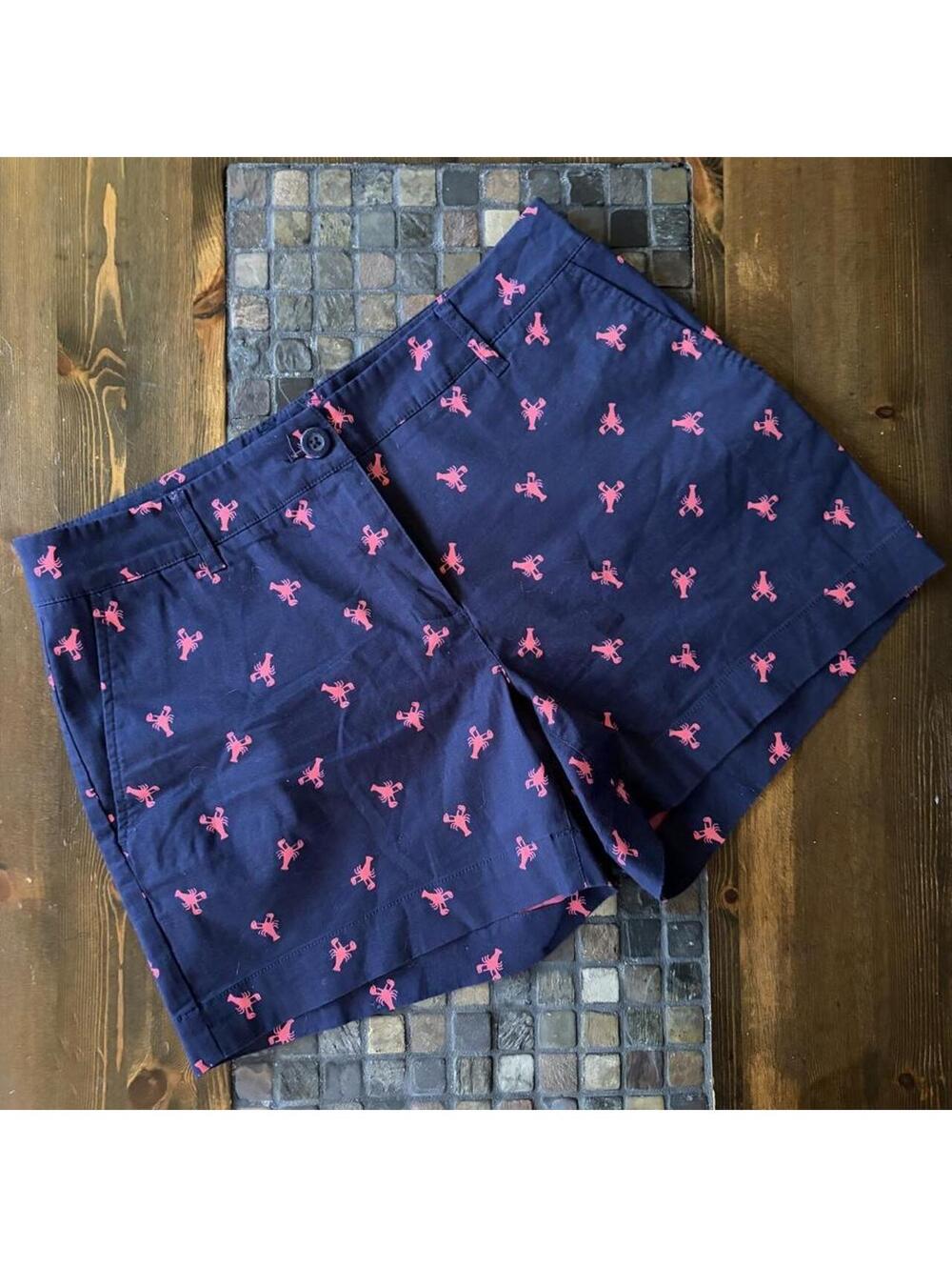 Vintage Y2K Nautica Lobster Print Preppy Nautical Shorts size 8